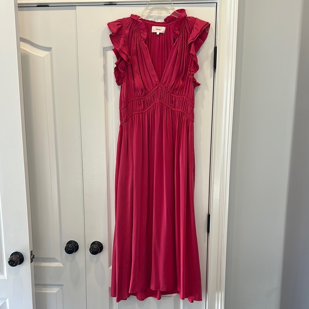 Elegant Pink Ruffled Dress